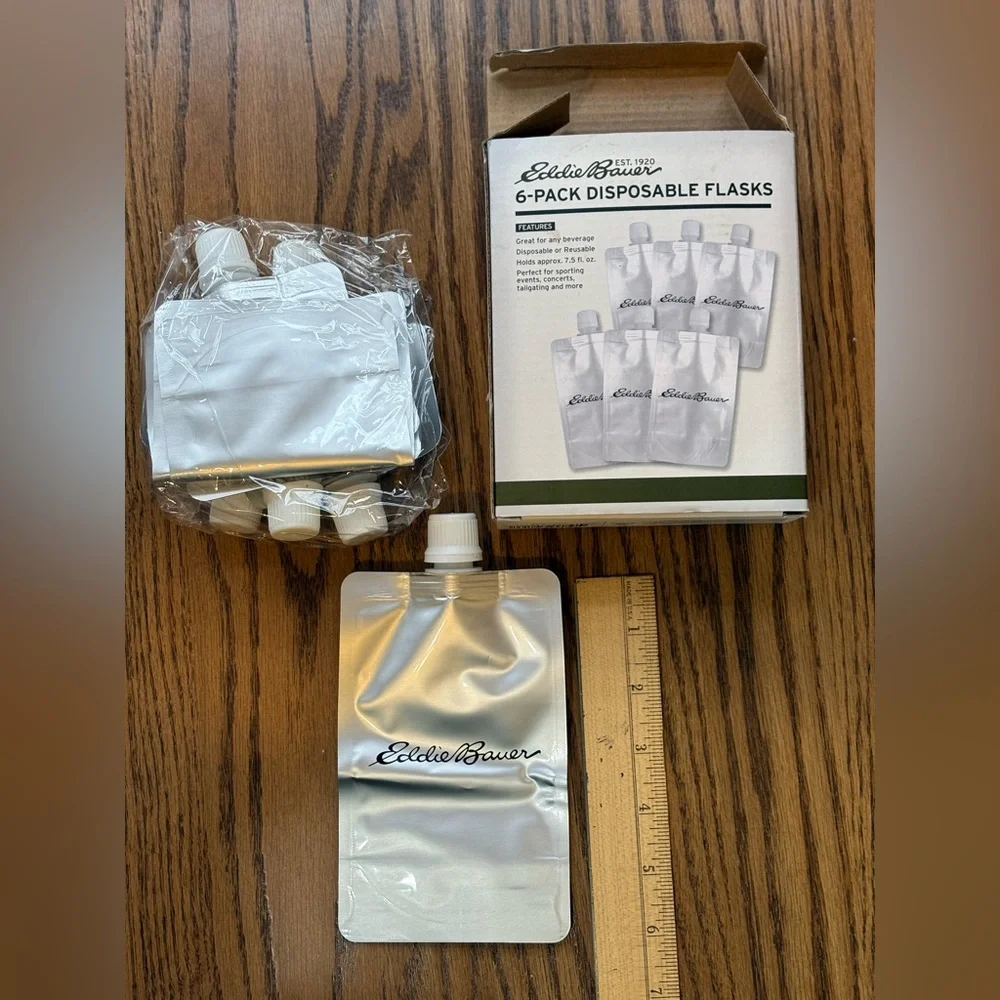6 pack Disposable Flasks